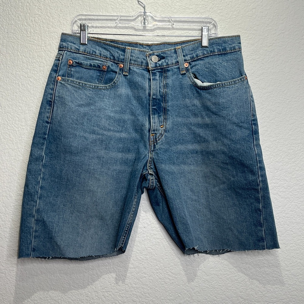 Levi's 550 Relaxed Fit Shorts Mens 34 Blue Denim Medium Wash Cotton Casual Wear